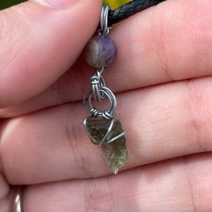 Authentic moldavite necklace